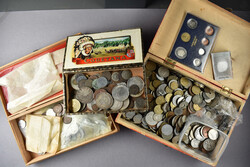 WORLD, Miscellaneous, with old material, silver coins, some replicas ...