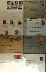 NEDERLAND POSTHISTORIE, honderden post(waarde)stukken vanaf emissie ...