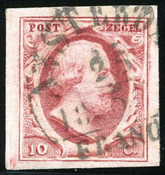 2e-Pl.III-86, prachtig gerande luxe zegel!