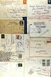 NEDERLAND POSTHISTORIE, 35 poststukken, merendeels jaren '30-'50, die ...