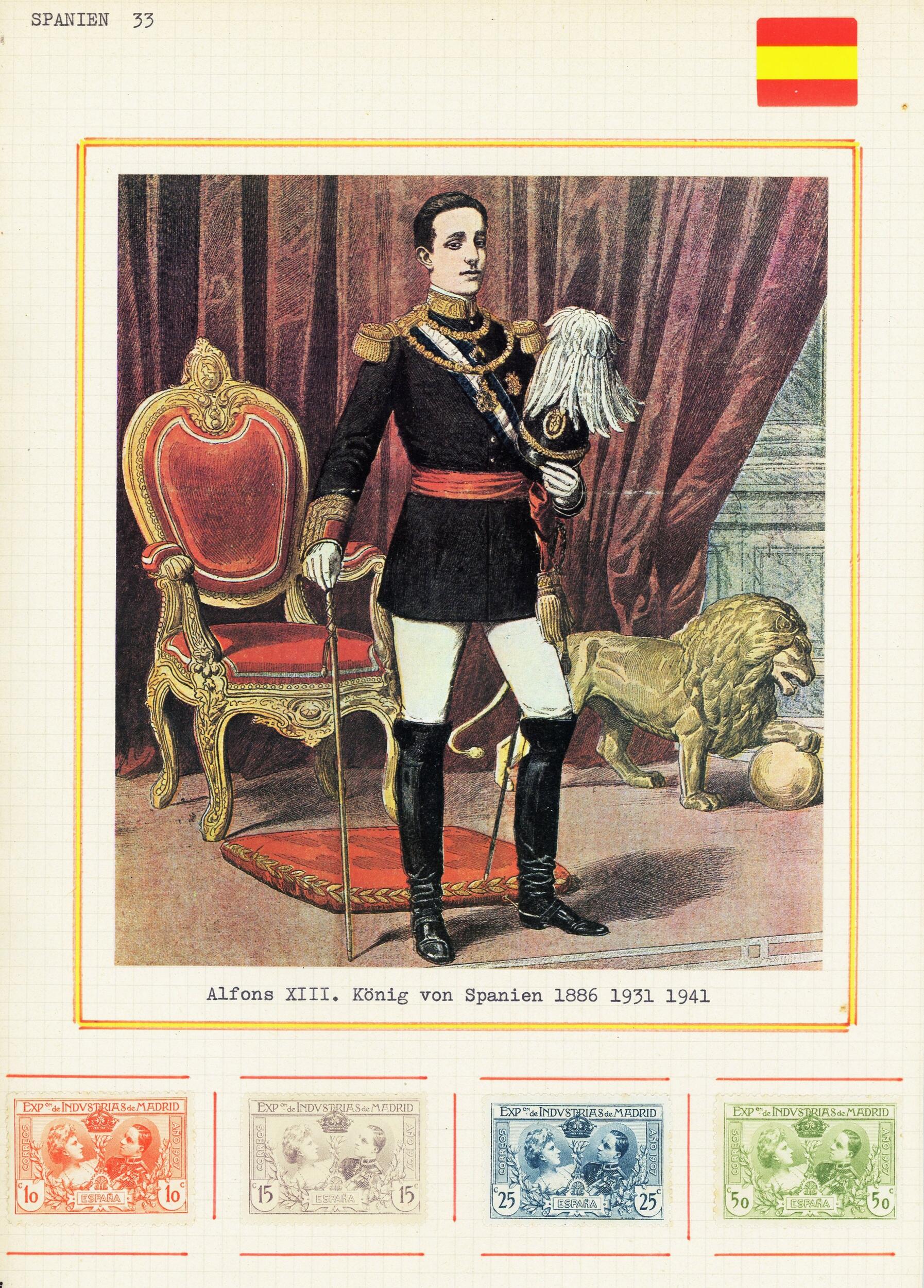 Historische Sammlung Spanien/Portugal im dicken  Bundesordner; ...