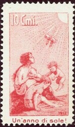 1912: PJ-Vorläufer ital. mit feiner Falzspur; gut zentriert  und ...