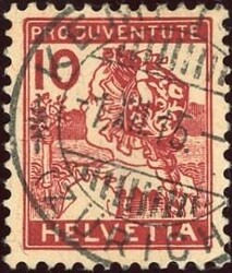 1915: 10 Rp. Luzernerli mit ET-Vollstempel KEMPT  (THAL) 1.XII.15, ...