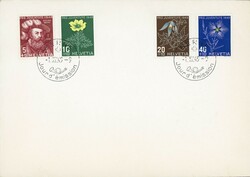 1949: Serie auf Blanko-FDC, sauber mit fr. Stempel  BERNE 1.XII.49; ...