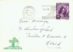 Lot mit 5 PJ Briefli, aus 1938-52, drei davon mit PJ  Frankatur, gute ...