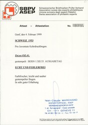 1953: PJ Kehrdruckbogen, sauber entwertet mit ET-  Stempel BERN 1.XII ...