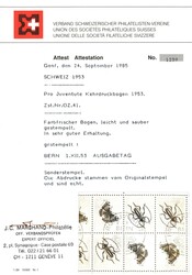 1953: PJ Kehrdruckbogen, sauber entwertet mit ET-  Stempel BERN 1.XII ...