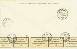 1936: Wehranleihe Block auf R-Brief von Zürich nach  Bremen; ...