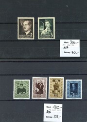 Lot auf 12 Steckkarten nur bessere Werte und Serien ab  1930, dabei ...