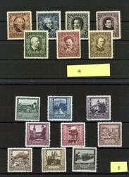 Kleiner Händlerbestand auf ca. 36 Steckkarten ab 1915 bis  ca, 1970; ...