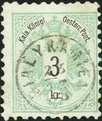 Lot mit Abstempelungen, meist Voll-Stempel auf 17 Marken,  1883-97; ...