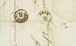 1857: Buntfrankatur, 3 Kr. (hell)rot und 6 Kr. braun auf  Rechnung ...