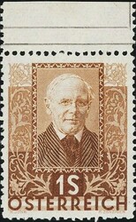 1931: Österreichische Dichter, Serie mit Bogenrand oben  oder unten, ...