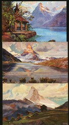 Set von 10 kolorierten Karten Chocolats Lindt&amp;Sprüngli,  ...