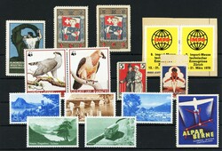 Lot mit 26 losen Vignetten, dabei ein Briefstück, aus diversen ...