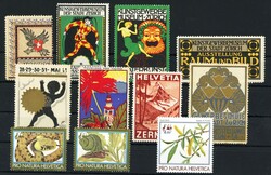 Lot mit 26 losen Vignetten, dabei ein Briefstück, aus diversen ...