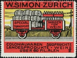 Serie mit 6 Vignetten der Kolonialwaren- und Lebensmittelhandlung W ...