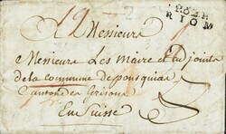 1816: Faltbrief mit Inhalt von RIOM (Puys-de-Dôme) an den ...