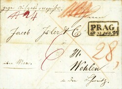 1831: Siegelbrief von Prag über Wien nach Wohlen; eingefasster ...