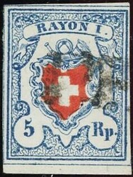 Rayon I, hellblau, Type 36, Stein B1/RU mit Retouche 3.16 ...