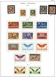 Sammlung Flugpost ab 1919-1963 auf Biella Blättern, überkomplett ...