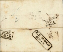 1852: Faltbrief von Reval (heute Tallinn) nach Wohlen, links AUS ...