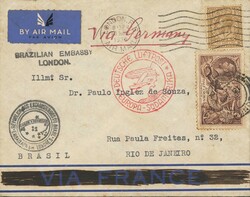 1935: 1. Pendelfahrt, britische Zuleitung, aus London via Stuttgart ...