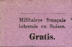 Portofreiheit: 1871, Vignette für die Internierten der ...
