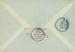 Juni 1947: Buntfrankatur in Pfennig Währung auf R-Brief von ...