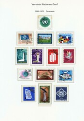 UNO Genf: Sammlung in 3 Bänden, 1969-2005 gestempelt, 1969-2005 ...