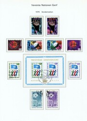 UNO Genf: Sammlung in 3 Bänden, 1969-2005 gestempelt, 1969-2005 ...