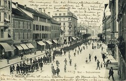 1904: Biel, Umzug des Kadettenkorps durch die Dufourstrasse, ...