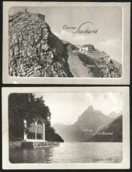 Lot von 7 Chocolat Suchard Ansichtskarten, eine gelaufen, die anderen ...