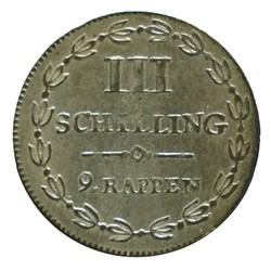 Glarus 1814: 3 Schilling (entsprachen 9 Rp.), unz. in sehr guter ...