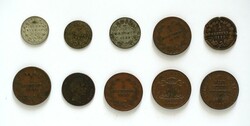 Baden: Lot mit 10 Münzen ab 1830 bis 1871, u.a. 3 Kr. 1830, 1 Kr. ...