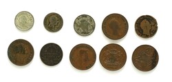 Baden: Lot mit 10 Münzen ab 1830 bis 1871, u.a. 3 Kr. 1830, 1 Kr. ...