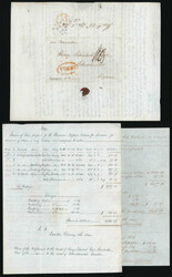 PRE-ADHESIVE PERIOD POSTAL HISTORY 1844-1860 史前郵政史  1844.02 ...