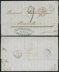 1863.11.15 (November 15) Folded Entire Letter from Yokohama to ...