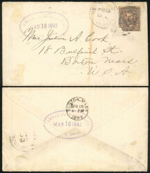 1892.03.16 (March 16) Post Office Department US Consulate General ...