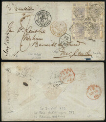 1864.09.20 (September 20) Cover to England, bearing a FR/2f55c ...