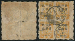1897 Empress Dowager Commemorative Issue Surcharged with Small ...