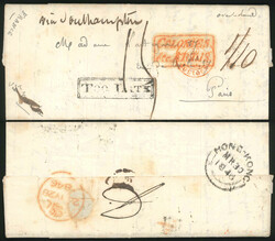 1846.03.17 (March 17) Letter from Manila to Paris via Hong Kong, ...