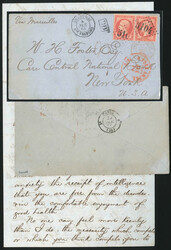 1864.11.08 (November 8) Cover to New York USA via Marseilles, sent ...