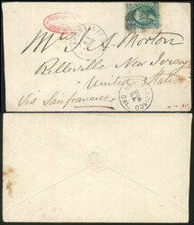 1869.05.19 (May 19) Letter to Belleville New Jersey USA via San ...