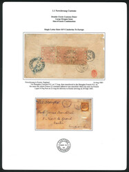 1883.08.14 (August 14) Customs Large Dragon and French Combination ...