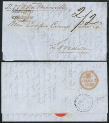 1851.12.21 (datelined December 21) Entire Letter from Shanghai to ...