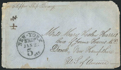 1856.10.12 (datelined October 12) Cover from Shanghai to USA, ...