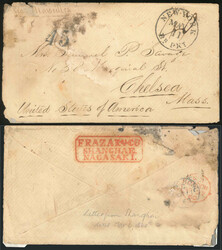 1860.03.06 (datelined March 6) Cover from Shanghai to Chelsea in ...