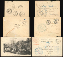 2610: French Post in China - Covers bulk lot