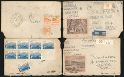 Nepal/Tibet: 1979 Registered Covers from Lhasa Tibet to Nepal, two ...